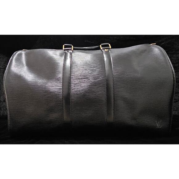 LOUIS VUITTON Epi Keepall 45 Boston Bag Black - Picture 1 of 16